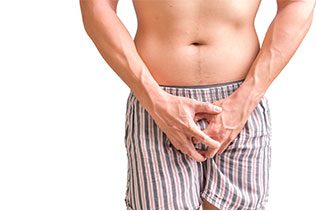 مواد سفید رنگ اطراف ناحیه تناسلی